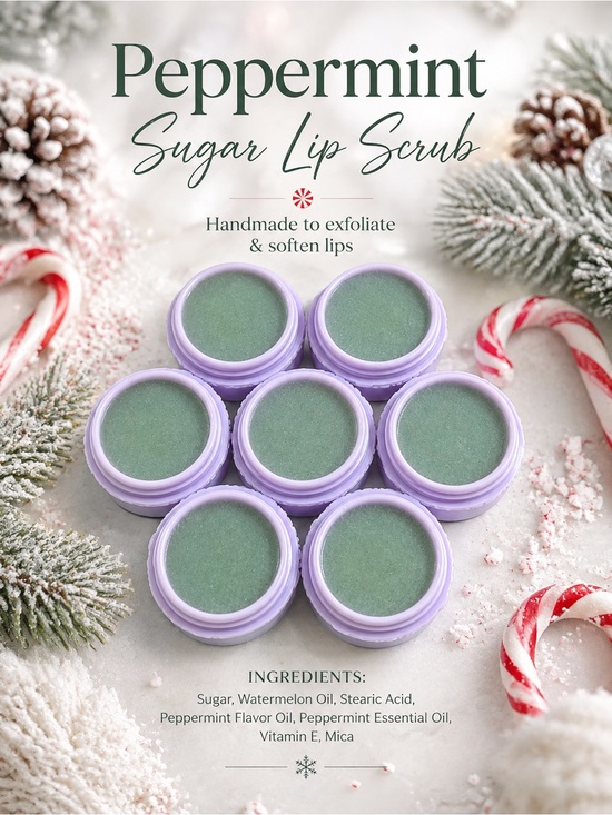 Sky & Seashells Other - Hand Crafted “Peppermint Sugar” Flavored Lip Scrub